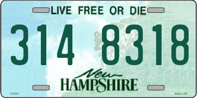 NH license plate 3148318