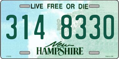 NH license plate 3148330