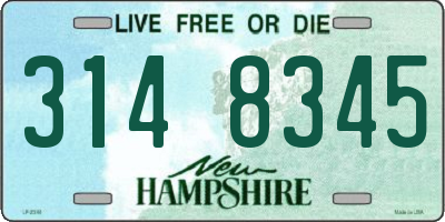 NH license plate 3148345