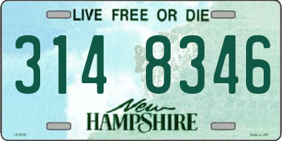 NH license plate 3148346