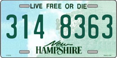 NH license plate 3148363