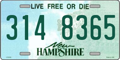 NH license plate 3148365