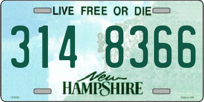 NH license plate 3148366