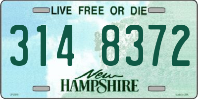 NH license plate 3148372
