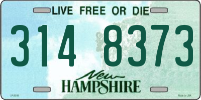 NH license plate 3148373
