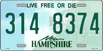 NH license plate 3148374