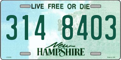 NH license plate 3148403