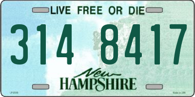 NH license plate 3148417