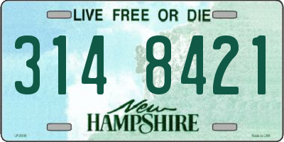 NH license plate 3148421