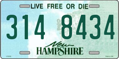 NH license plate 3148434