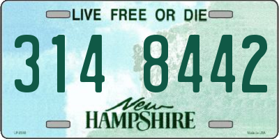NH license plate 3148442