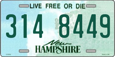 NH license plate 3148449