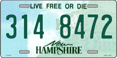 NH license plate 3148472