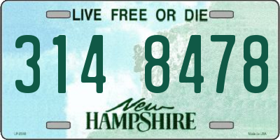 NH license plate 3148478