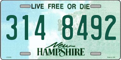 NH license plate 3148492
