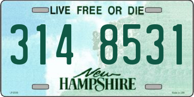 NH license plate 3148531