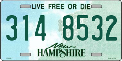 NH license plate 3148532