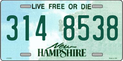 NH license plate 3148538