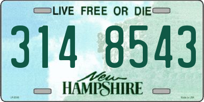 NH license plate 3148543