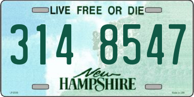 NH license plate 3148547