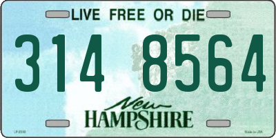 NH license plate 3148564