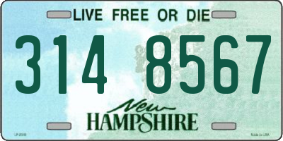 NH license plate 3148567