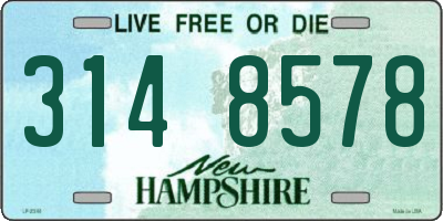 NH license plate 3148578