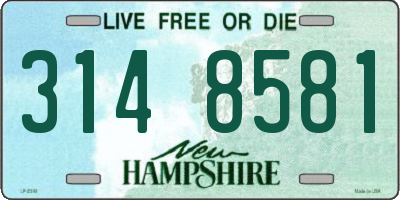 NH license plate 3148581