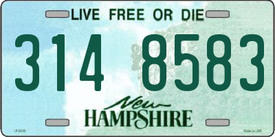NH license plate 3148583
