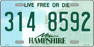 NH license plate 3148592