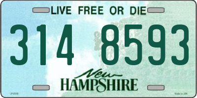 NH license plate 3148593