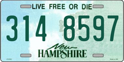 NH license plate 3148597