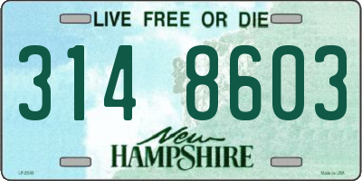 NH license plate 3148603