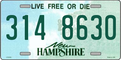 NH license plate 3148630