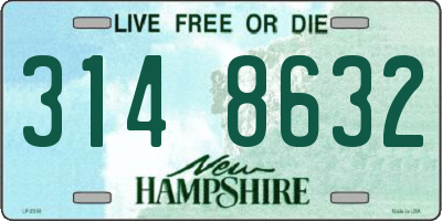 NH license plate 3148632