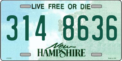 NH license plate 3148636