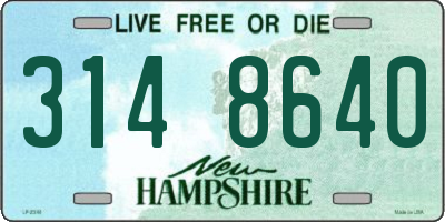 NH license plate 3148640