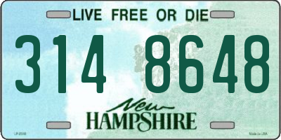 NH license plate 3148648