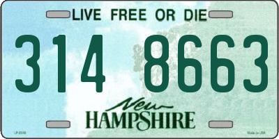 NH license plate 3148663
