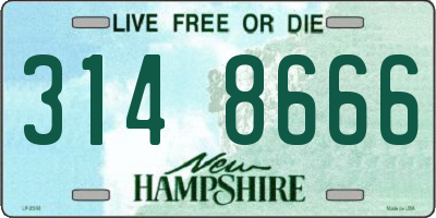 NH license plate 3148666