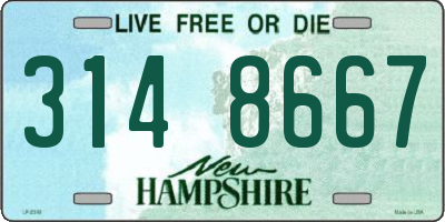 NH license plate 3148667