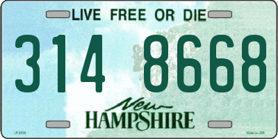 NH license plate 3148668