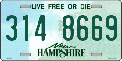 NH license plate 3148669