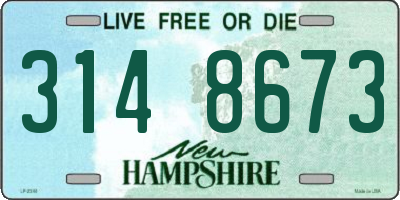 NH license plate 3148673