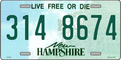 NH license plate 3148674