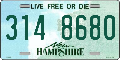 NH license plate 3148680