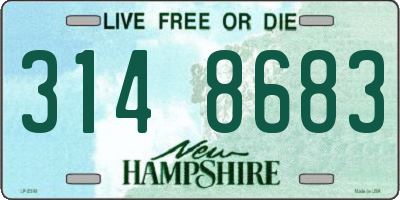 NH license plate 3148683