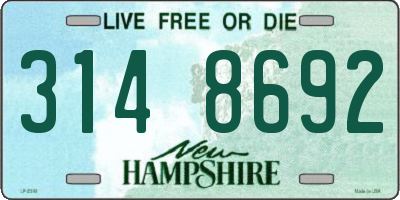 NH license plate 3148692