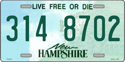 NH license plate 3148702