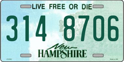 NH license plate 3148706